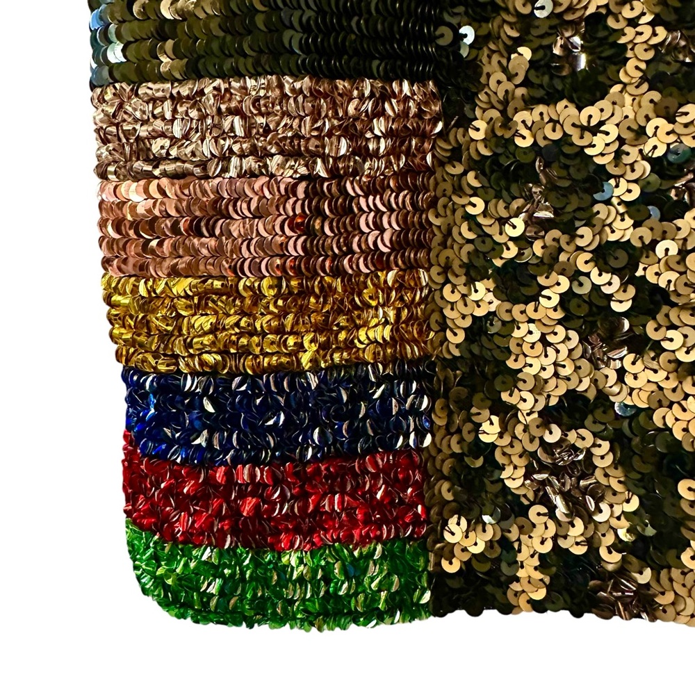 Alice + Olivia Jae Multicolor Patterned Sequin Mi… - image 7
